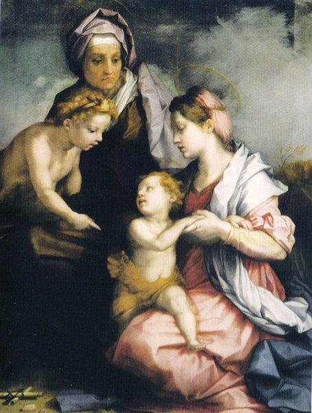 Andrea del Sarto Madonna col Bambino, Santa Elisabetta e San Giovannino oil painting image